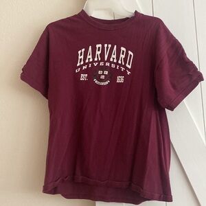 Harvard University Maroon T-Shirt 100% Cotton Women’s Size Medium M Vintage